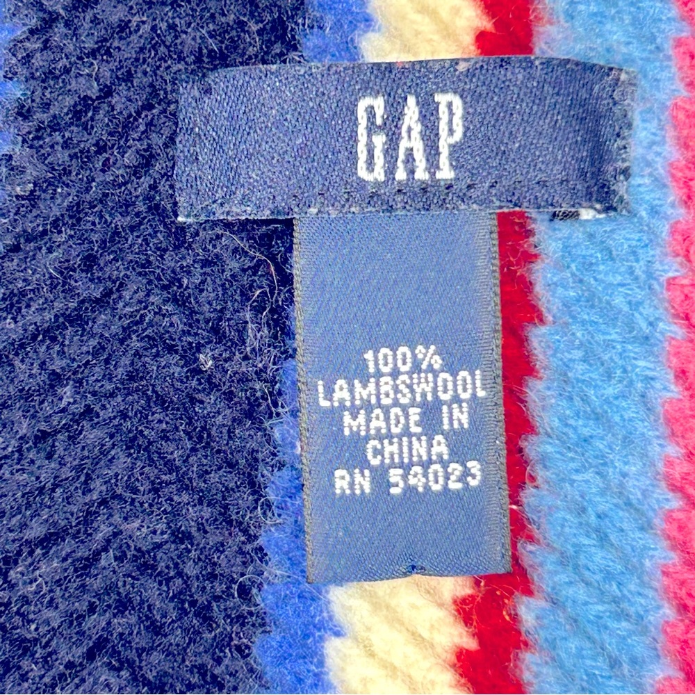 Gap Lambswool Multicolor Striped Scarf - image 3